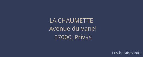 LA CHAUMETTE