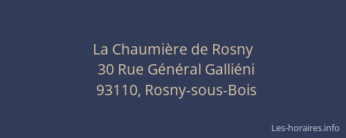 La Chaumière de Rosny