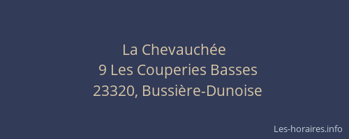La Chevauch&eacute;e