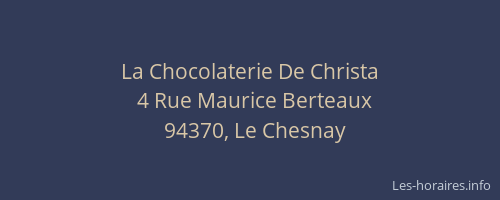 La Chocolaterie De Christa