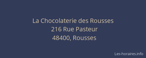 La Chocolaterie des Rousses