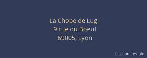 La Chope de Lug