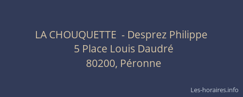 LA CHOUQUETTE  - Desprez Philippe