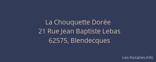 La Chouquette Dor&eacute;e