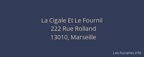 La Cigale Et Le Fournil