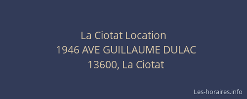 La Ciotat Location