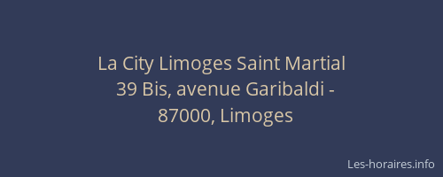 La City Limoges Saint Martial