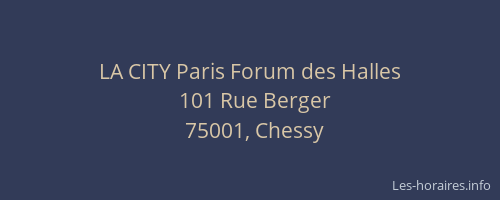LA CITY Paris Forum des Halles