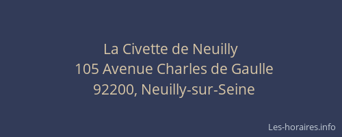 La Civette de Neuilly