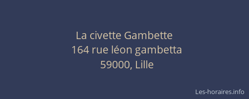 La civette Gambette