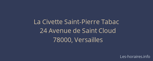 La Civette Saint-Pierre Tabac