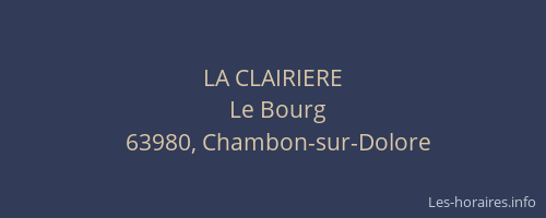 LA CLAIRIERE