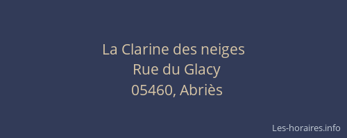 La Clarine des neiges