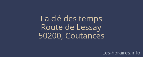 La clé des temps