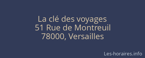 La clé des voyages