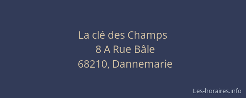 La cl&eacute; des Champs
