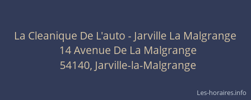 La Cleanique De L'auto - Jarville La Malgrange