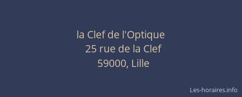 la Clef de l'Optique