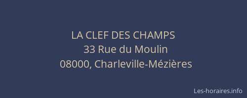 LA CLEF DES CHAMPS