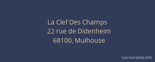 La Clef Des Champs