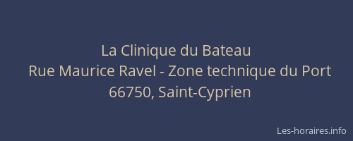 La Clinique du Bateau