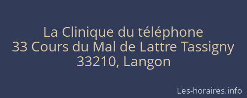 La Clinique du téléphone