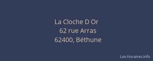 La Cloche D Or