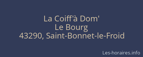 La Coiff'à Dom'