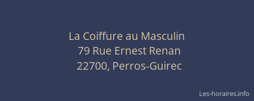 La Coiffure au Masculin