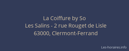 La Coiffure by So