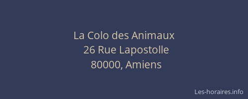 La Colo des Animaux