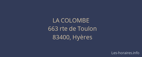 LA COLOMBE