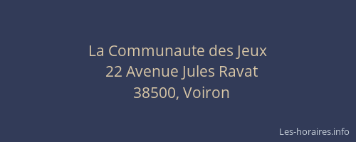 La Communaute des Jeux