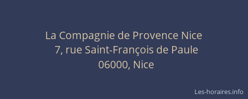 La Compagnie de Provence Nice
