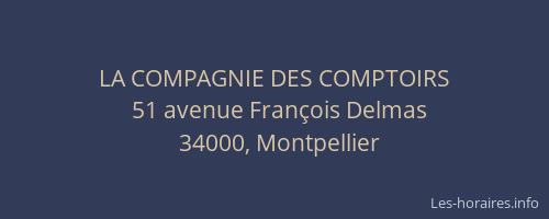 LA COMPAGNIE DES COMPTOIRS