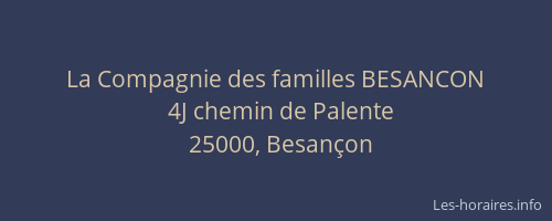 La Compagnie des familles BESANCON