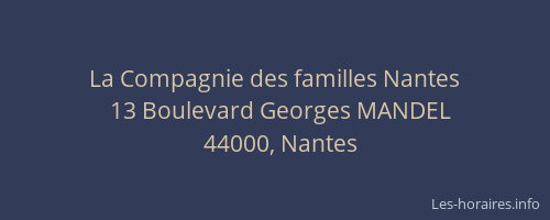 La Compagnie des familles Nantes