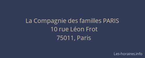 La Compagnie des familles PARIS