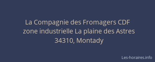 La Compagnie des Fromagers CDF