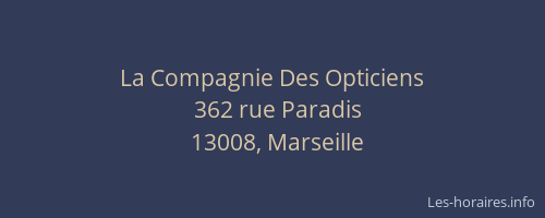 La Compagnie Des Opticiens