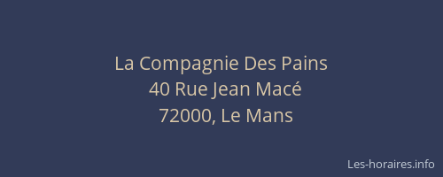 La Compagnie Des Pains