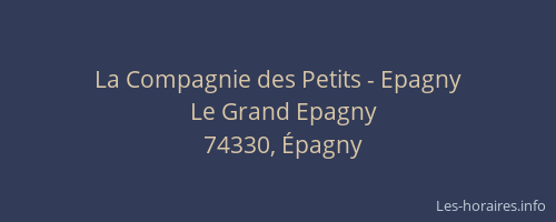 La Compagnie des Petits - Epagny