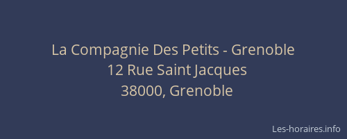 La Compagnie Des Petits - Grenoble