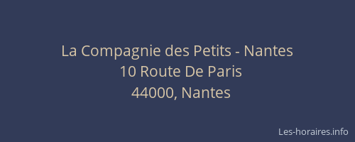 La Compagnie des Petits - Nantes