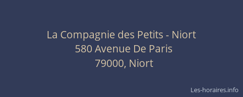 La Compagnie des Petits - Niort