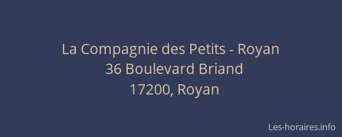 La Compagnie des Petits - Royan