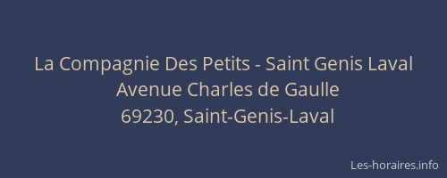 La Compagnie Des Petits - Saint Genis Laval