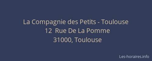 La Compagnie des Petits - Toulouse
