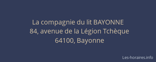 La compagnie du lit BAYONNE