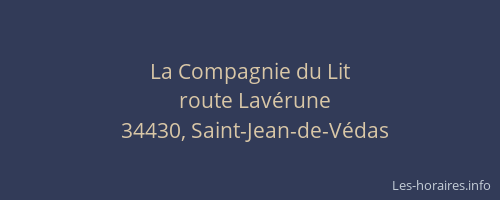 La Compagnie du Lit
